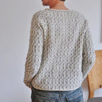 Flōre | Women's Raglan Crew Neck Sweater - Long Sleeve Knit Pullover with Ribbed Trim