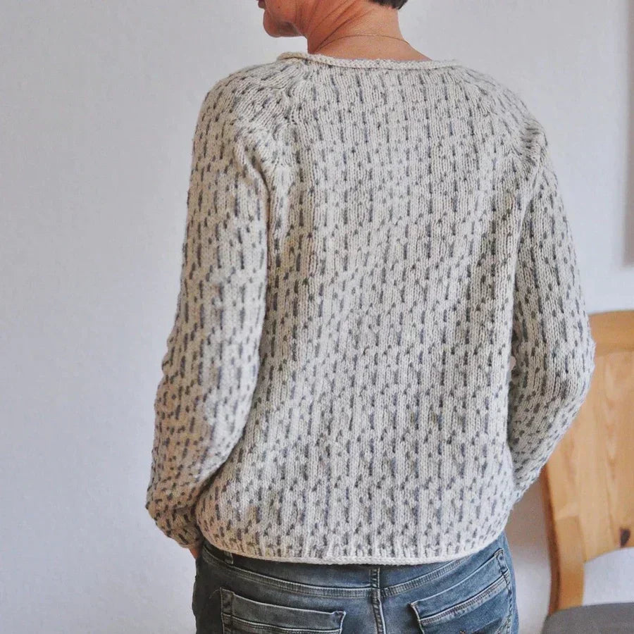 Flōre | Women's Raglan Crew Neck Sweater - Long Sleeve Knit Pullover with Ribbed Trim