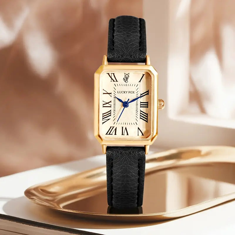 Rovelle | Gold Watch for Women - Stainless Steel Elegant Fit-Watches-Black-Camoufit