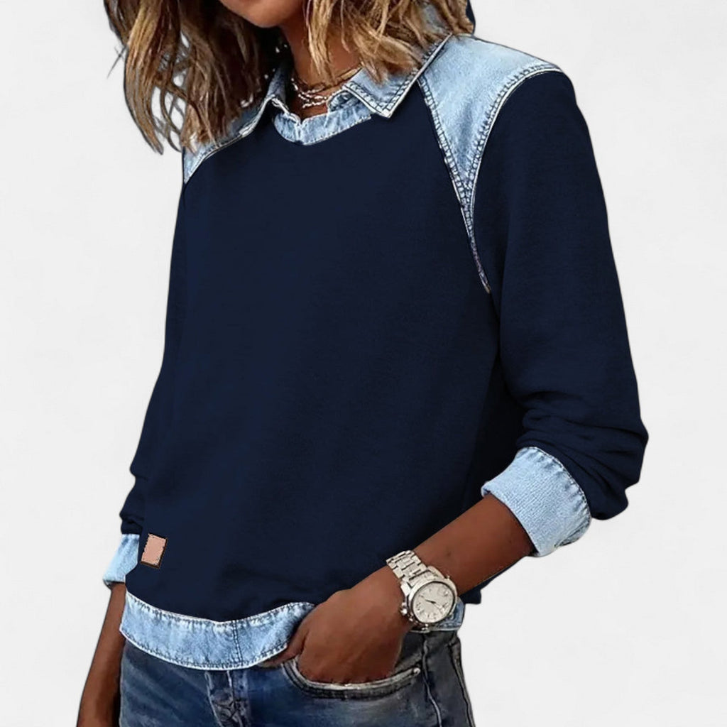 Chāme | Women's Sweater | Layered Collar Detail