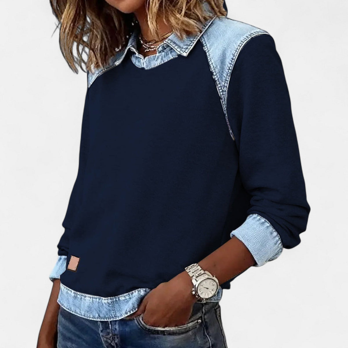 Chāme | Women's Sweater | Layered Collar Detail