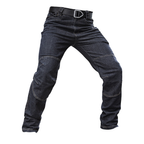 Norenzo | Tactical Jeans for Men - Cotton Blend Stretch 9 Pocket Straight Denim All Season Fit-Tactical Pants-Blue-28W/30L-Camoufit