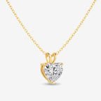 Fiorisse | Heart Cut Pendant Necklace for Women - Gold Delicate Elegant Romantic Fit-Necklaces-Gold-Camoufit