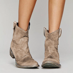 Inspire | Women's Low Heel Slip-On Ankle Boots - Comfortable Casual Booties