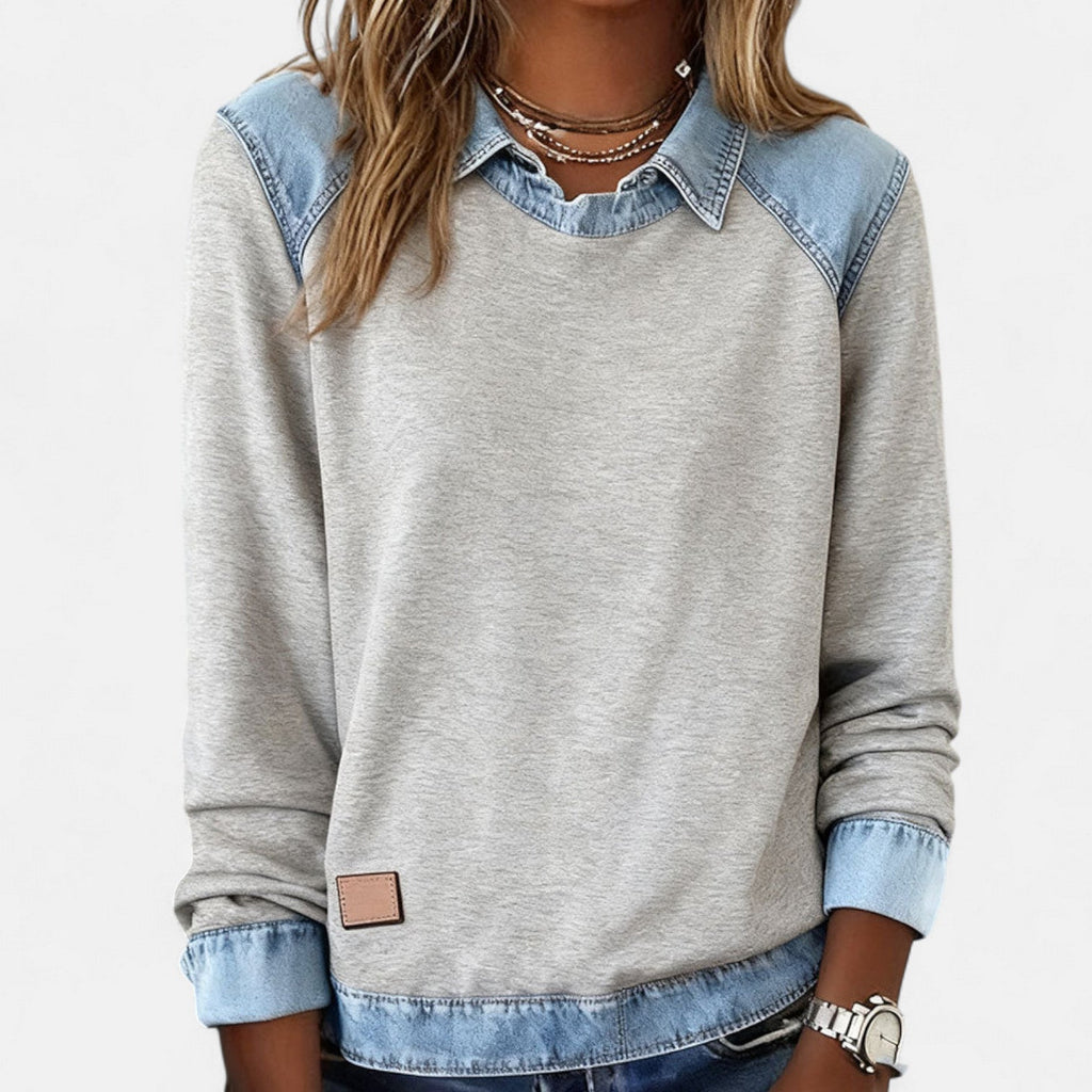 Chāme | Women's Sweater | Layered Collar Detail
