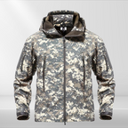 Tactical Softshell Jacket – Men's Water & Windproof Fleece Lined Jacket, Camo, Black, Gray or Army Green, XS–4XL – Figueral