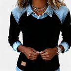 Chāme | Women's Sweater | Layered Collar Detail