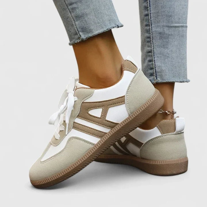 Mireya | Supportive Sneakers for Women - Wide Toe Box Arch Support Cushioned Fit-Women's Sneakers-Beige-3-Camoufit
