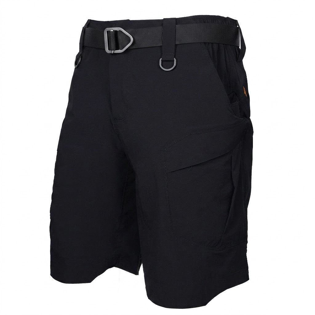 Vireon | Tactical Shorts for Men - All Terrain Quick Dry Rip Stop 8 Pocket Stretch Cargo Fit-Tactical Shorts-Black-30W-Camoufit