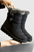 Sephira | Women's Quilted Ankle Boots - Warm Winter Booties with Side Zipper