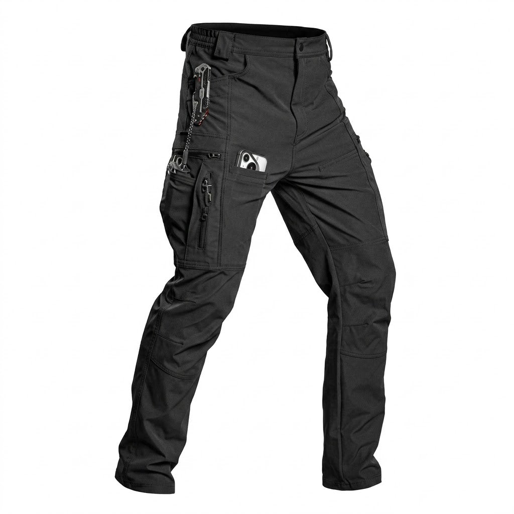 Veylor | Tactical Cargo Pants for Men - Water Resistant Multi Pocket Fit-Tactical Cargo Pants-Black-S-Camoufit