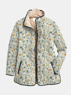 Flōre | Women’s Jacket | Floral Print Quilted Multicolor