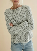 Flōre | Women's Raglan Crew Neck Sweater - Long Sleeve Knit Pullover with Ribbed Trim