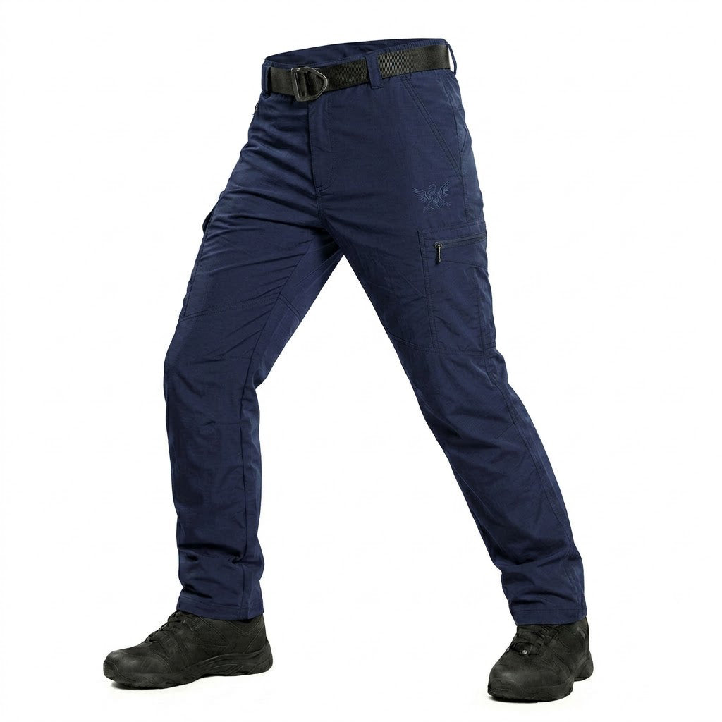 Valtor | Cargo Pants for Men - Lightweight Quick Dry Nylon Multi Pocket Slim Outdoor Fit-Tactical Pants-Navy Blue-28W/30L-Camoufit