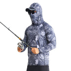 Alvaro | Fishing Shirt for Men - UPF 50 Quick Dry Long Sleeve Lightweight Stretch Outdoor Fit-Tactical Top-Grey-M-Camoufit
