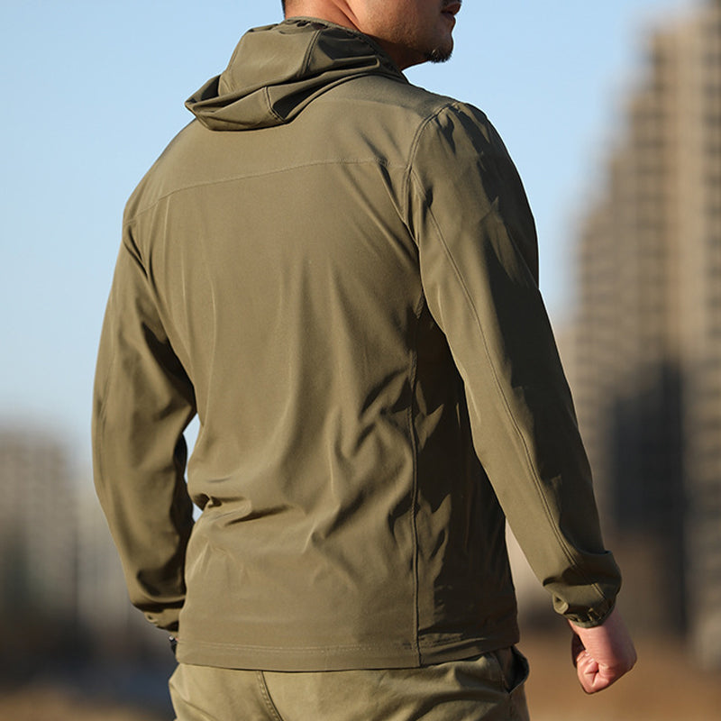 Virel | Tactical Hoodie for Men - UPF 50 Waterproof Stretch Lightweight Zip Outdoor Fit-Tactical Top-Navy blue-S-Camoufit