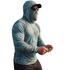 Alvaro | Fishing Shirt for Men - UPF 50 Quick Dry Long Sleeve Lightweight Stretch Outdoor Fit-Tactical Top-Ocean-M-Camoufit