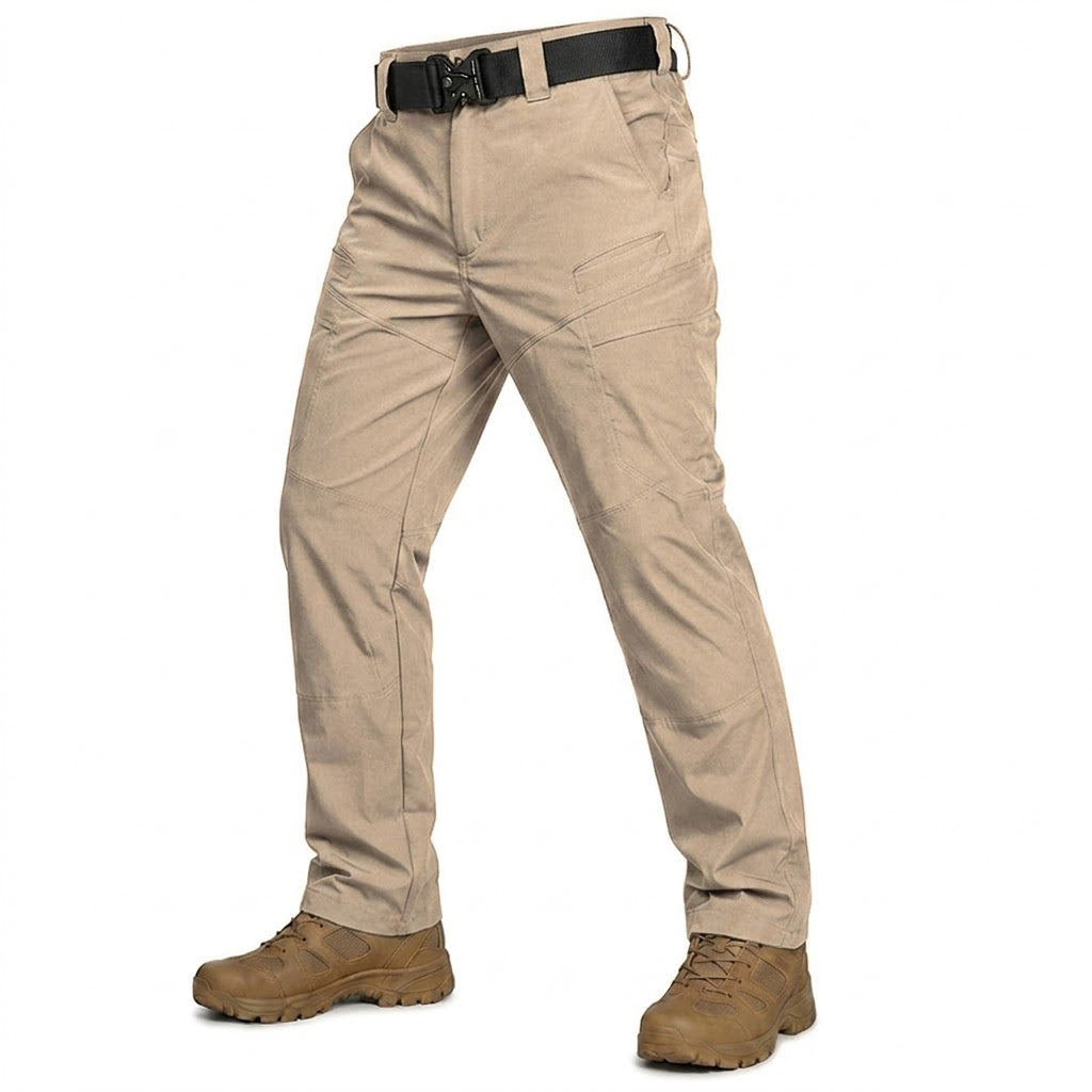 Norvin | Cargo Pants for Men - Water Resistant Stretch Multi Pocket Fit-Tactical Cargo Pants-Khaki-S-Camoufit