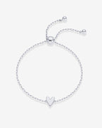 Celoura | Inspirational Bracelet for Women - Delicate Engraved Elegant Minimalist Fit-bracelet-Solid Heart Single-Silver-Camoufit