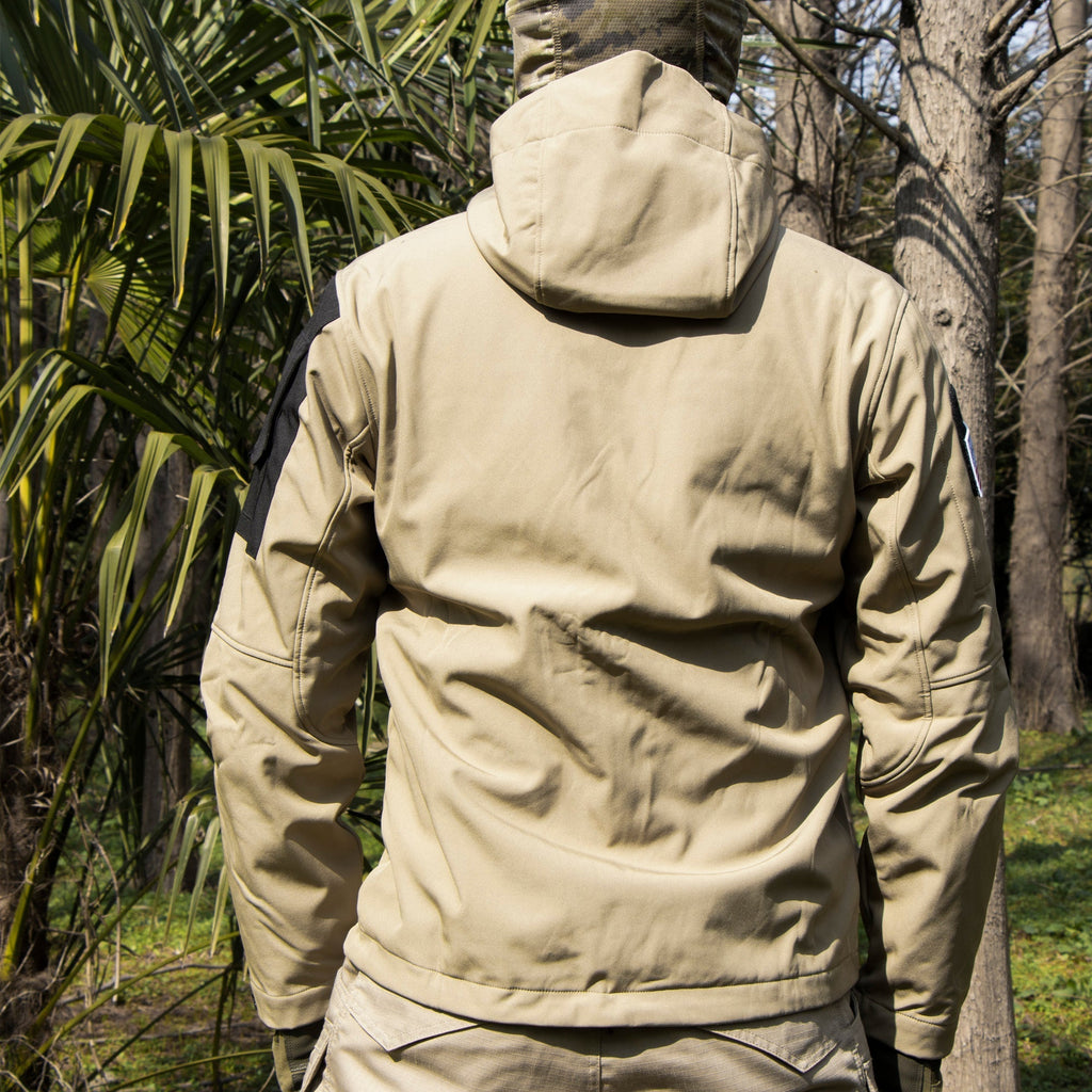 Varon | 5 in 1 Tactical Jacket for Men - Softshell Waterproof All Terrain Slim Regular Fit-Tactical Jackets-Black-S-Camoufit