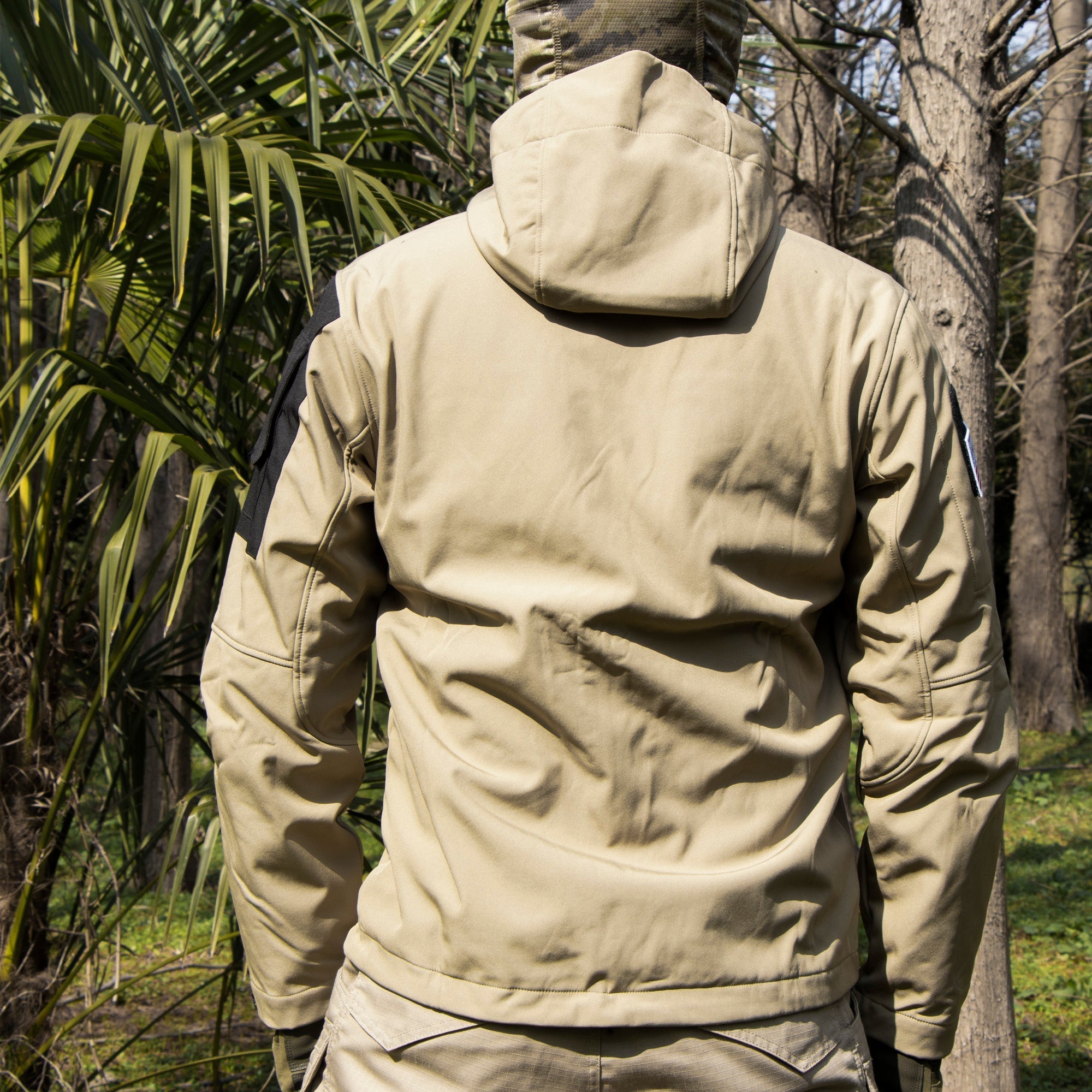 Varon | 5 in 1 Tactical Jacket for Men - Softshell Waterproof All Terrain Slim Regular Fit-Tactical Jackets-Black-S-Camoufit