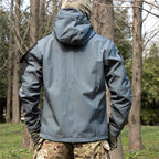 Varon | 5 in 1 Tactical Jacket for Men - Softshell Waterproof All Terrain Slim Regular Fit-Tactical Jackets-Black-S-Camoufit