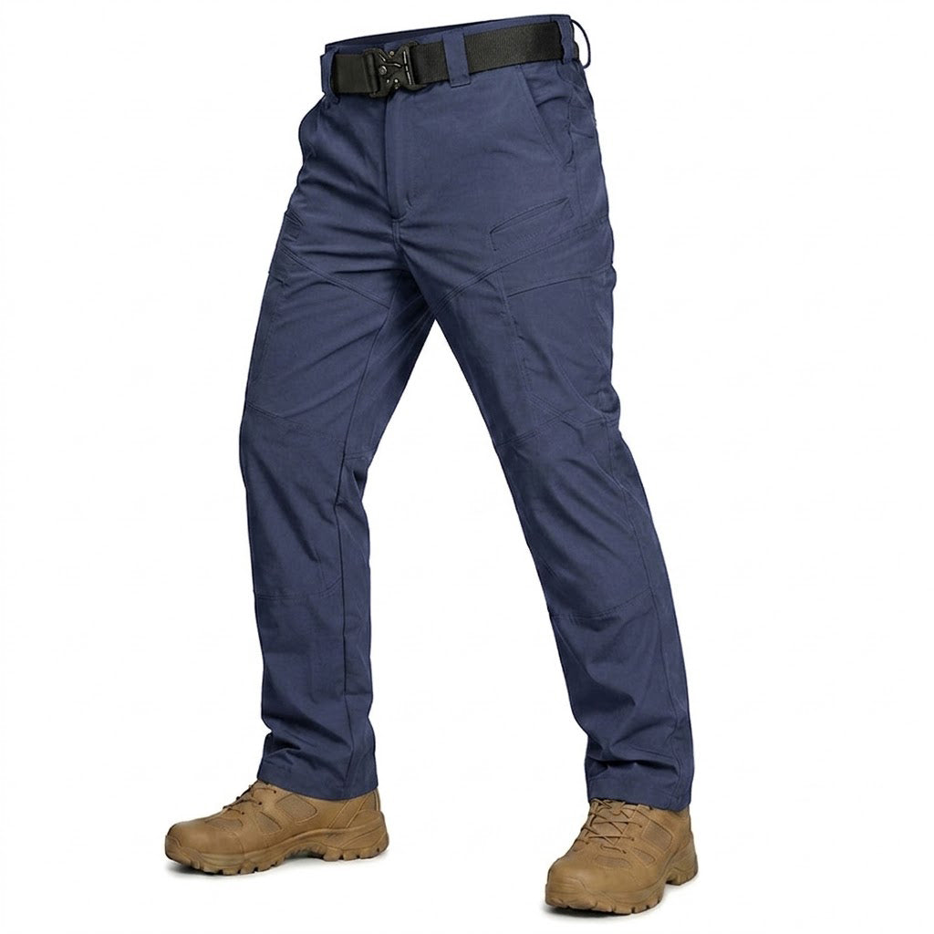 Norvin | Cargo Pants for Men - Water Resistant Stretch Multi Pocket Fit-Tactical Cargo Pants-Navy Blue-S-Camoufit