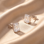 Alviera | Emerald Stud Earrings for Women - Timeless Sparkling Delicate Elegant Fit-Earrings-Silver-Camoufit