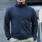 Virel | Tactical Hoodie for Men - UPF 50 Waterproof Stretch Lightweight Zip Outdoor Fit-Tactical Top-Navy blue-S-Camoufit