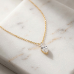 Rovelle | Marquise Pendant Necklace for Women - Sparkling Stone Elegant Minimalist Fit-Necklaces-Gold-Camoufit