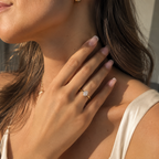 Vessia | Promise Ring for Women - Oval Cut Elevated Setting Minimalist Elegant Fit-Ring-Gold-5-Camoufit