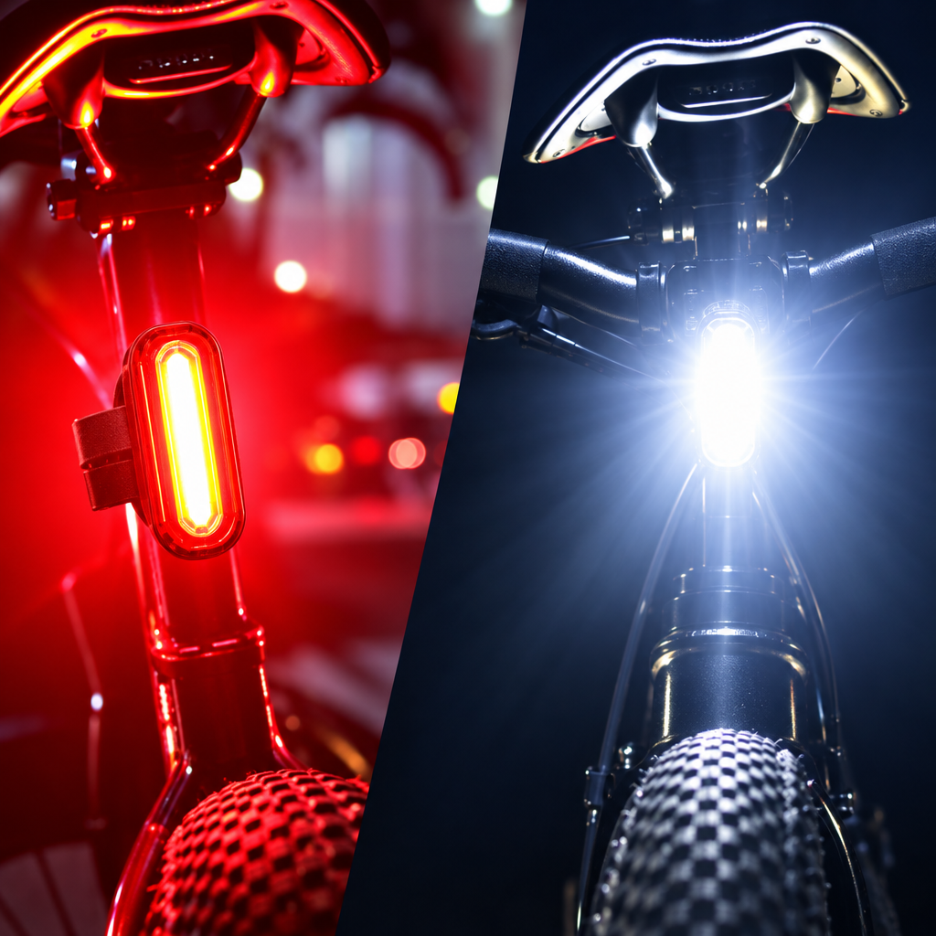 Bike LED Rear Light – Detachable USB Rechargeable Bike Tail Light, Tool-Free Mount, 4 Colors