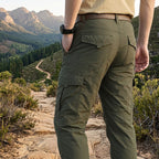 Valtor | Cargo Pants for Men - Lightweight Quick Dry Nylon Multi Pocket Slim Outdoor Fit-Tactical Pants-Black-28W/30L-Camoufit