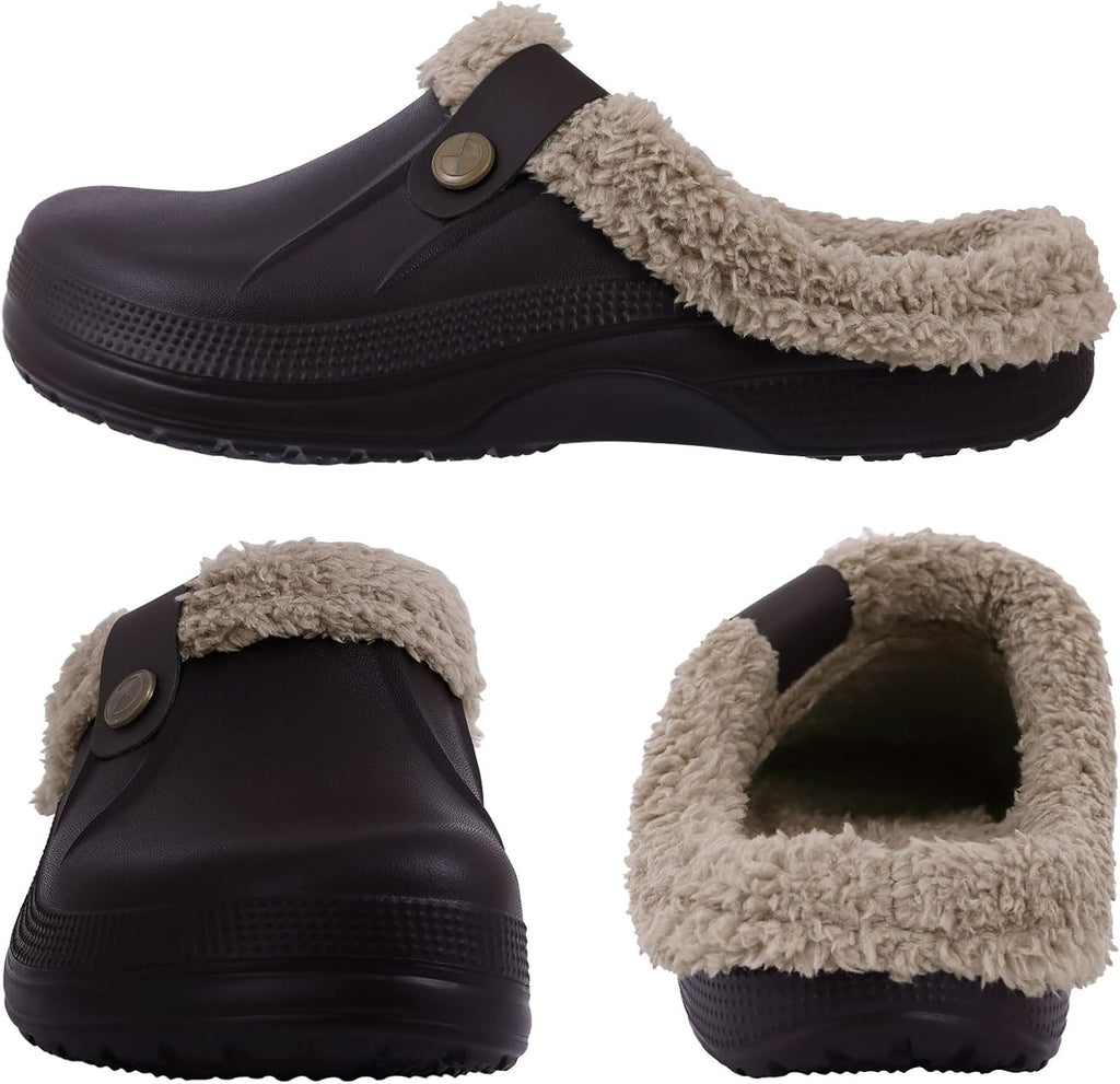 Clog size chart with European, USA size, and heel-to-toe inch measurements