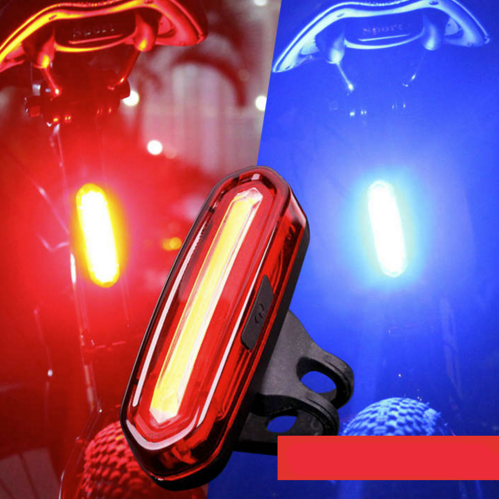 Bike LED Rear Light – Detachable USB Rechargeable Bike Tail Light, Tool-Free Mount, 4 Colors