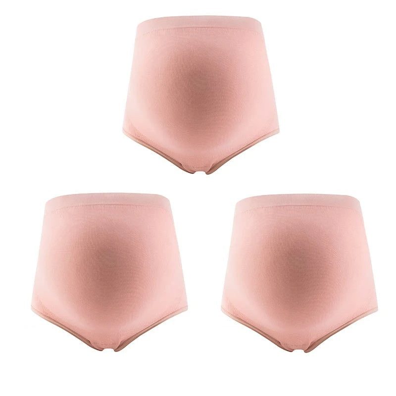 Maternity high-waisted over-bump briefs, 3-pack in blush