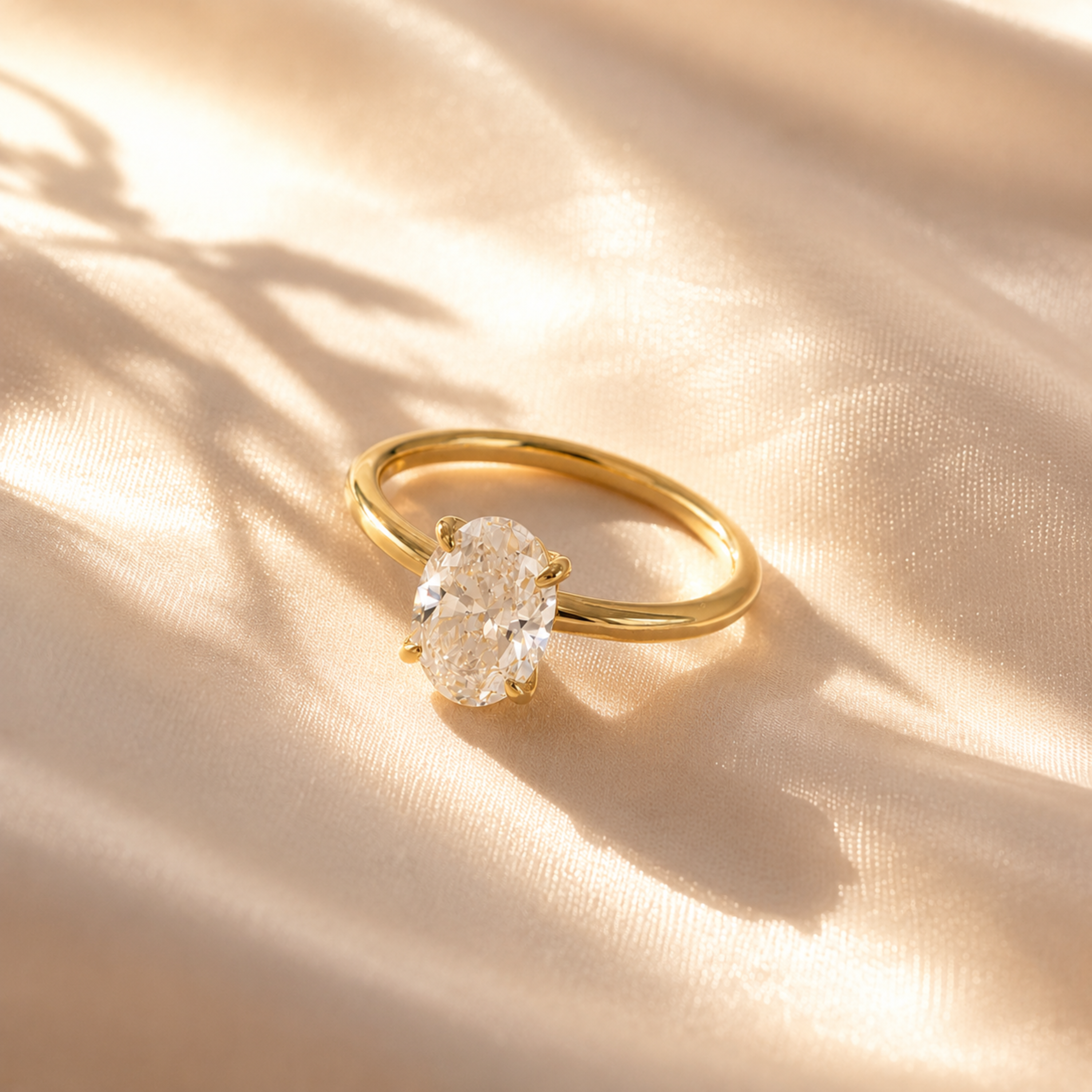 Vessia | Promise Ring for Women - Oval Cut Elevated Setting Minimalist Elegant Fit-Ring-Gold-5-Camoufit
