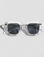 Norvin | Square Sunglasses for Men - Transparent Acetate Frame Tinted Regular Summer Fit-Men's Sunglasses-Transparant-Camoufit
