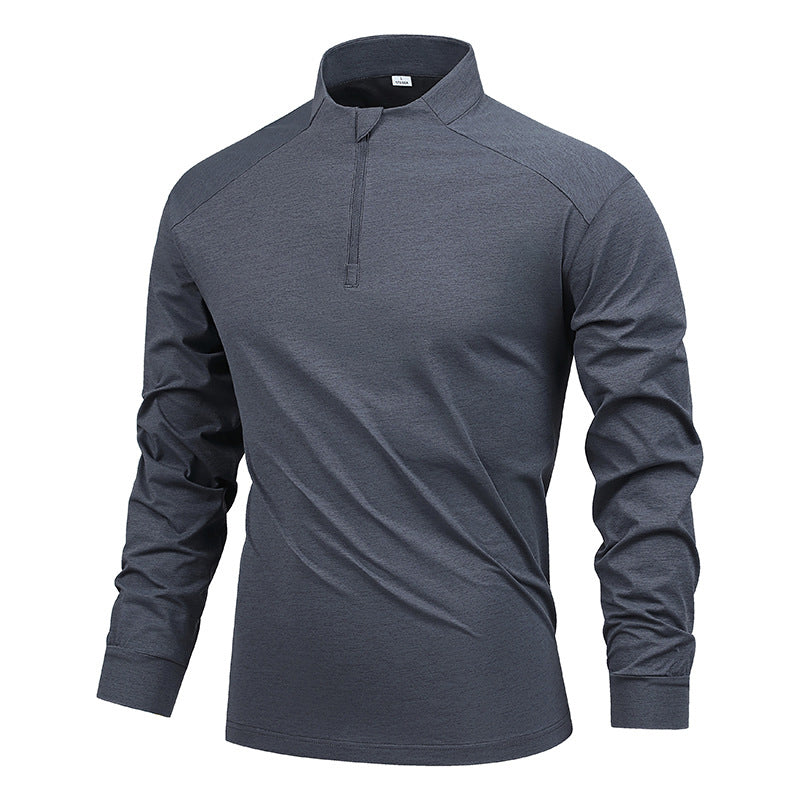 Auren | Long Sleeve Tee for Men - UPF 50 Quick Dry Athletic Fit-Tactical Top-Grey-M-Camoufit