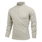 Auren | Long Sleeve Tee for Men - UPF 50 Quick Dry Athletic Fit-Tactical Top-Beige-M-Camoufit