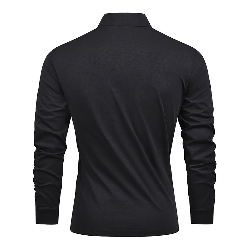 Auren | Long Sleeve Tee for Men - UPF 50 Quick Dry Athletic Fit-Tactical Top-Black-M-Camoufit