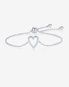 Celoura | Inspirational Bracelet for Women - Delicate Engraved Elegant Minimalist Fit-bracelet-Hollow Heart Single-Silver-Camoufit