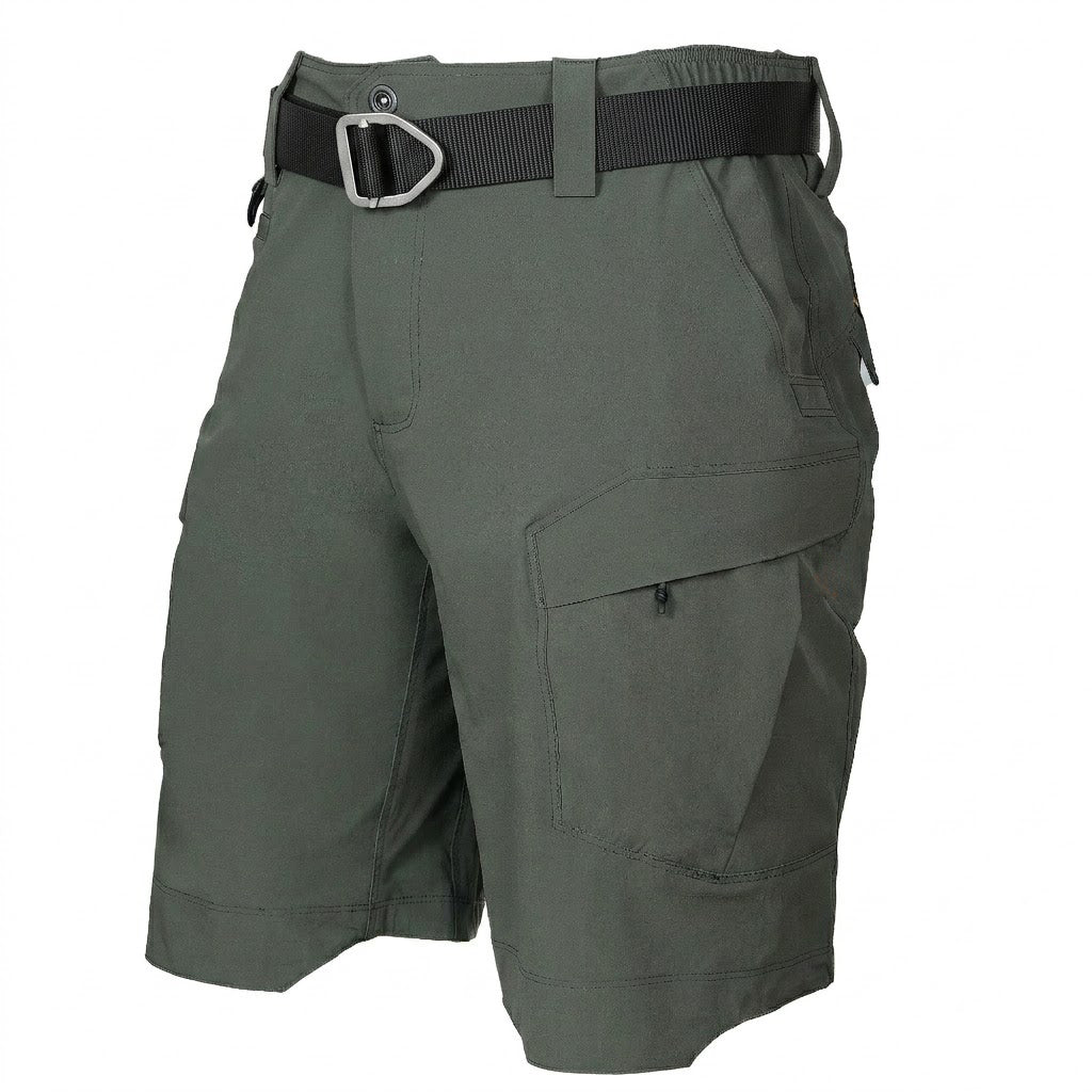 Vireon | Tactical Shorts for Men - All Terrain Quick Dry Rip Stop 8 Pocket Stretch Cargo Fit-Tactical Shorts-Army Green-30W-Camoufit