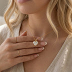 Fiorisse | Heart Cut Pendant Necklace for Women - Gold Delicate Elegant Romantic Fit-Necklaces-Gold-Camoufit