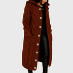 Pamelo | Women's Longline Cardigan Sweater - Open-Front Duster Knit & Casual Fall Layering Top