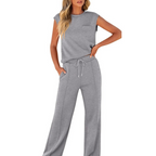 Sorelli | Lounge Set for Women - Casual Soft Minimalist Relaxed Cosy Two Piece Modern Fit-Loungewear set-Grey-S-Camoufit