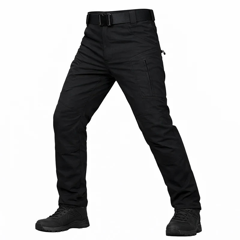 Solano | Tactical Pants for Men - Stretch Cotton Blend 8 Pocket Cargo Urban Relaxed Fit-Tactical Cargo Pants-Black-28W/30L-Camoufit