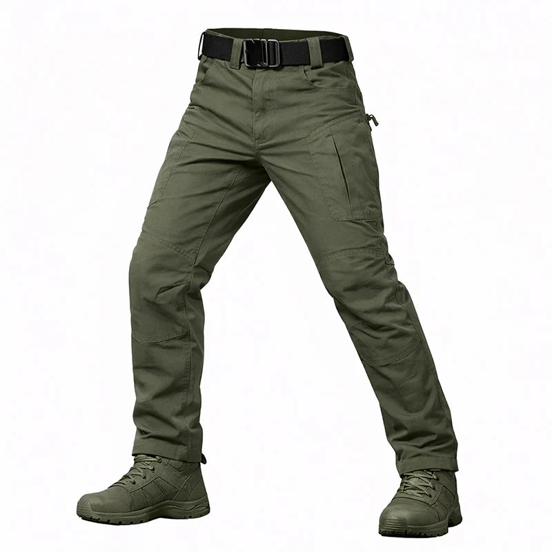 Solano | Tactical Pants for Men - Stretch Cotton Blend 8 Pocket Cargo Urban Relaxed Fit-Tactical Cargo Pants-Army Green-28W/30L-Camoufit