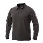 Mavero | Tactical Polo Shirt for Men - Moisture-Wicking Stretch Breathable Fit-Tactical Top-Grey-M-Camoufit