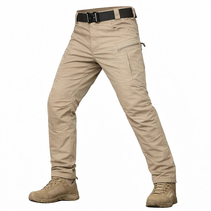 Solano | Tactical Pants for Men - Stretch Cotton Blend 8 Pocket Cargo Urban Relaxed Fit-Tactical Cargo Pants-Khaki-28W/30L-Camoufit